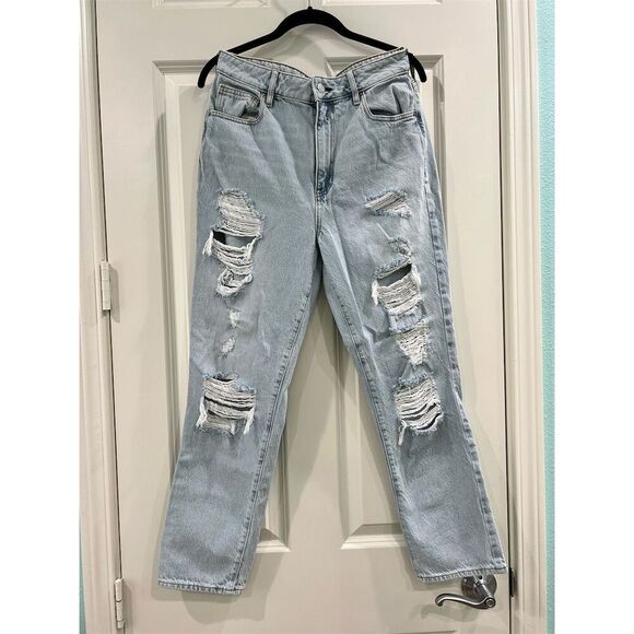 Pacsun Denim - PacSun Women's High Waist Distressed Mom Jeans Blue Size 29